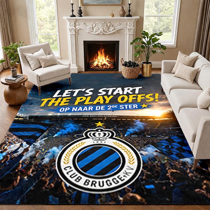 Club Brugge KV Carpet Door Mat for Living Room or Bedroom Protective Mat Under Chair Office Decoration Christmas Gift Birthday Present