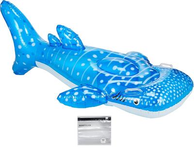 Big Whale Shark Inflatable 181 X 112 Cm Set Slider Float, Ring, (Float, Bag)