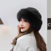 Imitation Fur Wool Painter Hat Fluffy Ear Protection Hat Casual Plush Beret Hat  Streetwear