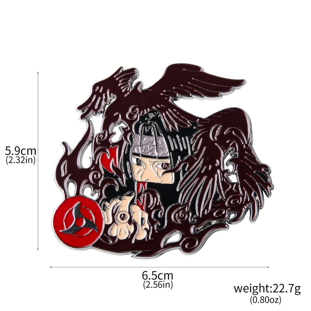 Naruto Anime Character Cartoon Pin Peripheral Kakashi Uchiha Obito Shisui Madara Itachi Fan Metal Badge Men Halloween