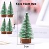 5pcs Mini Christmas Trees Green Tower Pine Cedar Desktop Artificial Christmas Tree for Xmas Party DIY Home Decors 10/15/20/25cm