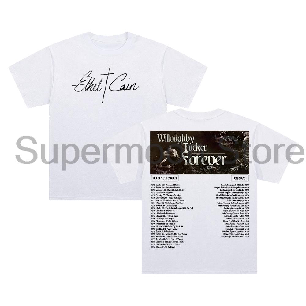 Ethel Cain The Willoughby Tucker Forever Tour 2025 T-Shirt Rundhalsausschnitt Kurzarm Baumwoll-T-Shirt Damen Herren Streetwear Oberteile