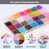 1960pcs Vibrant Colored Beads Kits Imitation Pearls Beads Colorful Beads Small Round Beads Assortment for Jewelry Maker