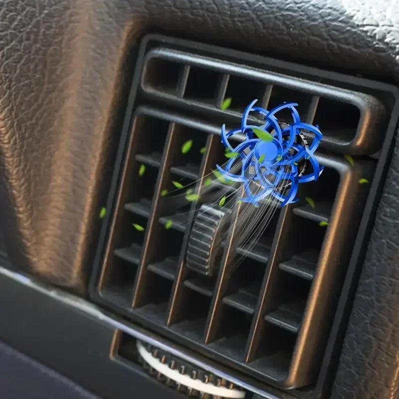 Car Fragrance Bidirectional Rotation Perfume Snowflake Diffuser -Refreshing Aroma, Cool Design, Multiple Scents, Easy Vent Attac