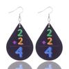 Teacher's Day Apple Pencil & Rocket Book Earrings with School Elements