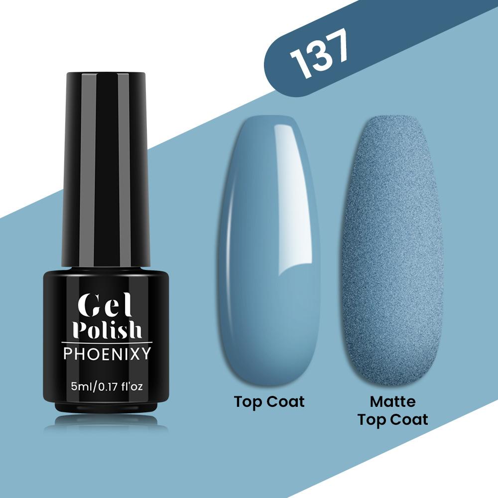 PHOENIXY 80 Farben Nagel-Gel-Nagellack, 5 ml, UV-LED-Farb-Nagelkunst-Hybrid-Nagellack, Liner-Gel, Maniküre-Kunst, semi-permanent, glitzernd, glänzende Farben-Gel