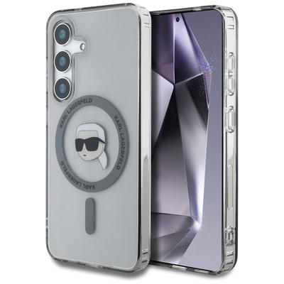 Case Karl Lagerfeld Button Karl Head     Printed Logo Magsafe For Samsung Galaxy S25 Black