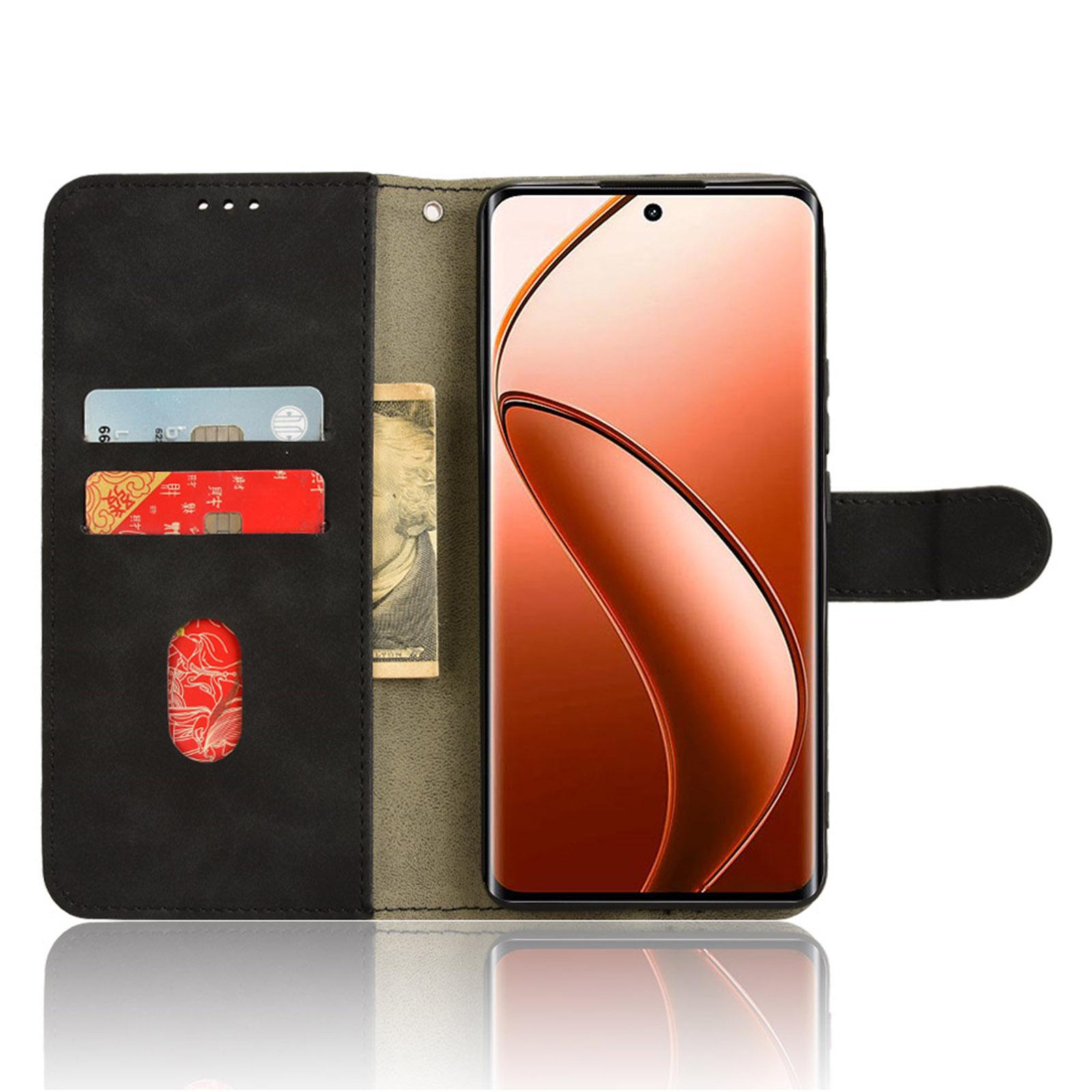 

For Realme 12 Pro 5G/12 Pro+ 5G Case Skin-touch Flip Leather Phone Cover Brown