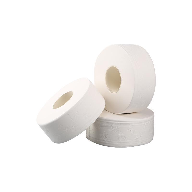 700G Commercial Jumbo Toilet Paper Rolls - 12-Pack Full Box for Hotels