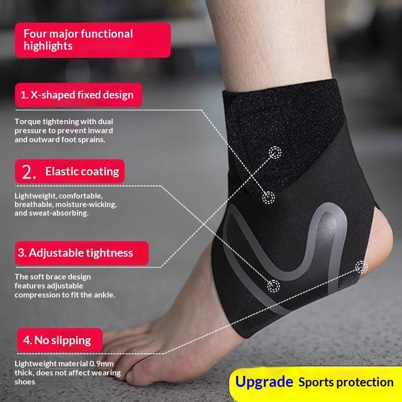 Verstellbare Knöchelbandage mit Kompressionsunterstützung Atmungsaktives Gewebe Zum Laufen Basketball Wandern Training