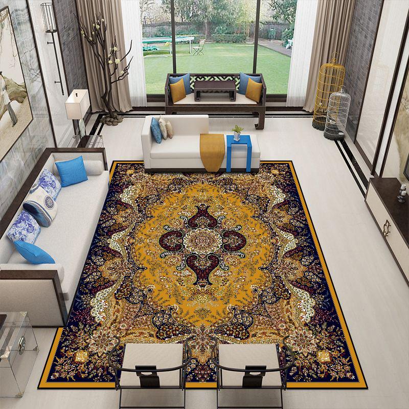 Gorgeous Persian Style Rugs for Living Room Home Decor Red Carpet Parlor Washable Big Size Floor Mat Antiskid Entrance Door Mat