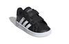 adidas Neo GRAND COURT Low Top Skateboard Shoes Black White Infant And Toddler EF0117