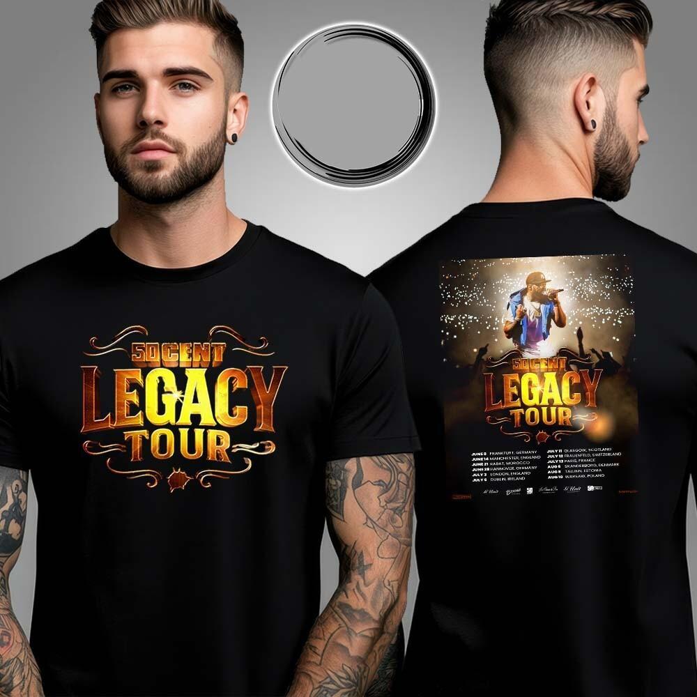 50 Cent Legacy Tour 2026 Schedule Two Sided Unisex T-Shirt All Size S-4XL XL