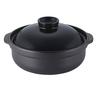 Isaji Clay Pot  Mino Ware Clay Pot, Japanese Black, Size 8, 28.5 X 25.4 X H14.8cm, 261141, Made In Japan