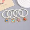 Bohemian Retro Sunburst Dangle Earrings: Green, Blue, Red Jewelry for Women