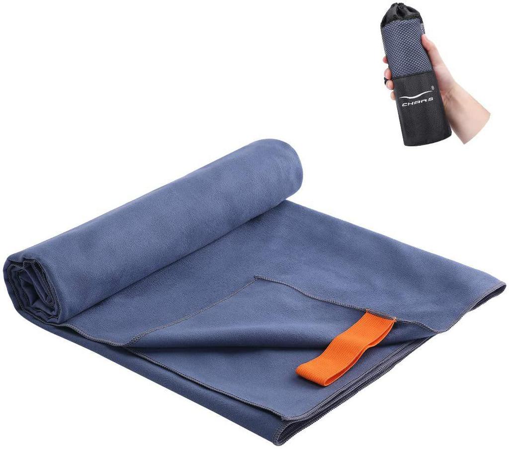 Quick-Drying Double-Sided Fleece Towel - Lightweight, Solid Color for Beach, Bath, or Sports.