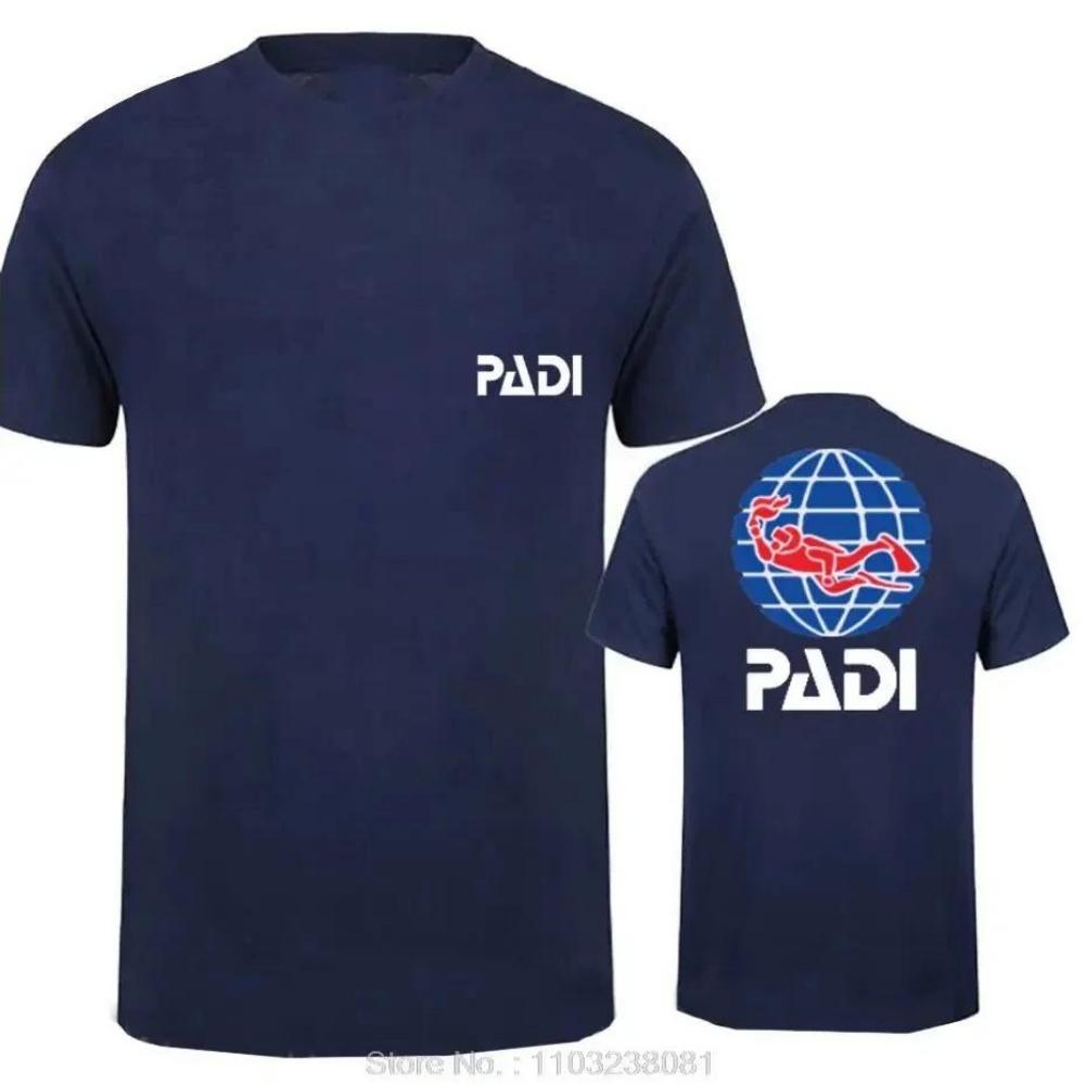 

Scuba Driver Padi T-Shirt Men Casual Cotton Tshirt Hip Hop T Shirt Short Sleeve Tops Tees Men s Clothing Fashion Streetwear#Color(1) S чёрный