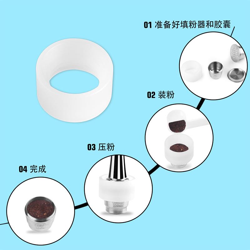 Cápsulas de Café Reutilizáveis iCafilas Moedor de Café de Aço Inoxidável Para Máquina Nespresso Porta-Filtro Recarregável Pods
