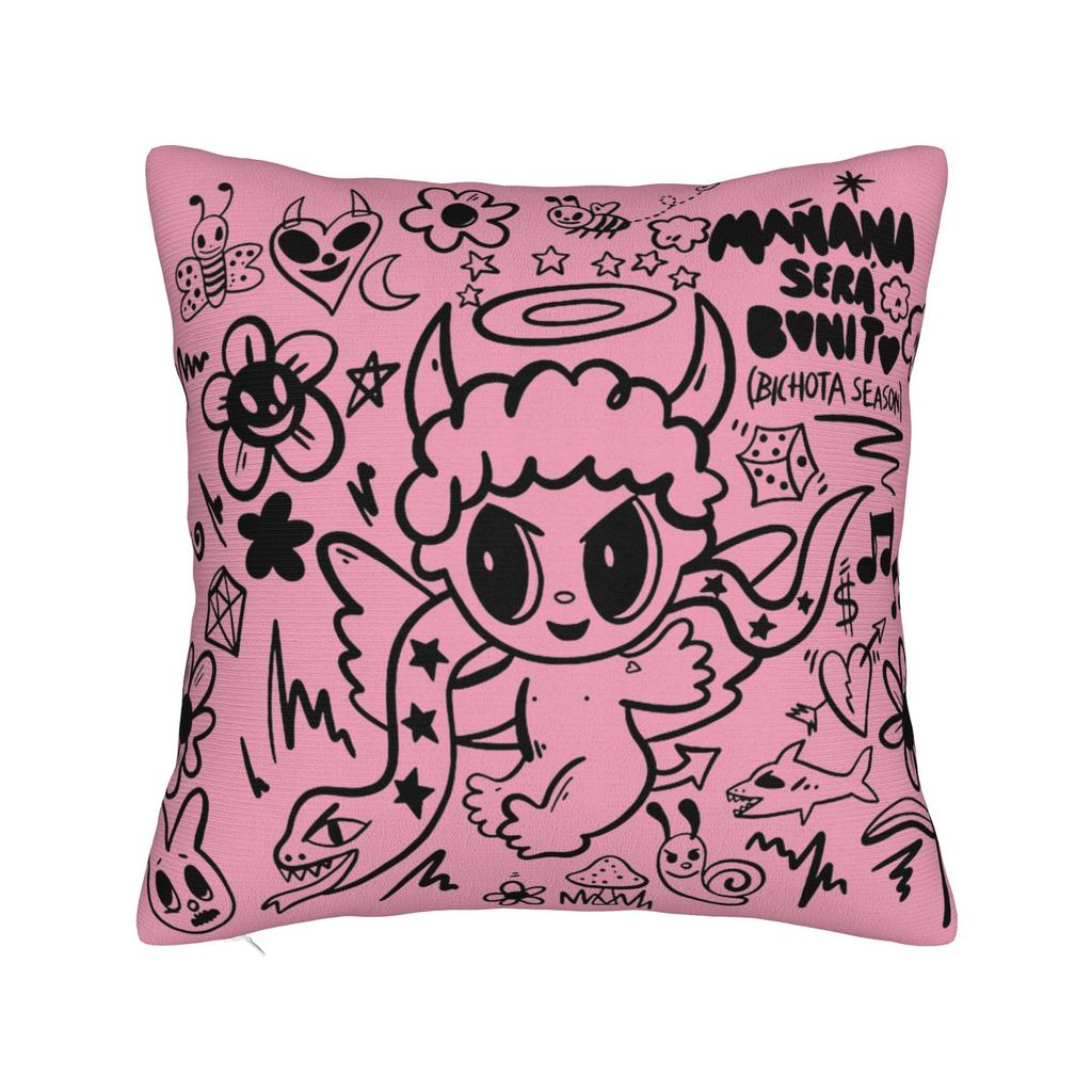 Feid Ferxxo Karol G Pillowcase Printing Polyester Cushion Cover Gift Pillow Case Cover Bedroom Zipper 18''
