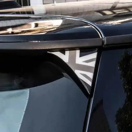 Car Styling Accessories For MINI Cooper F56 2Pcs Car Exterior Rear Back Trunk Tailfins Spoiler Wing 3D Sticker Decal Decoration