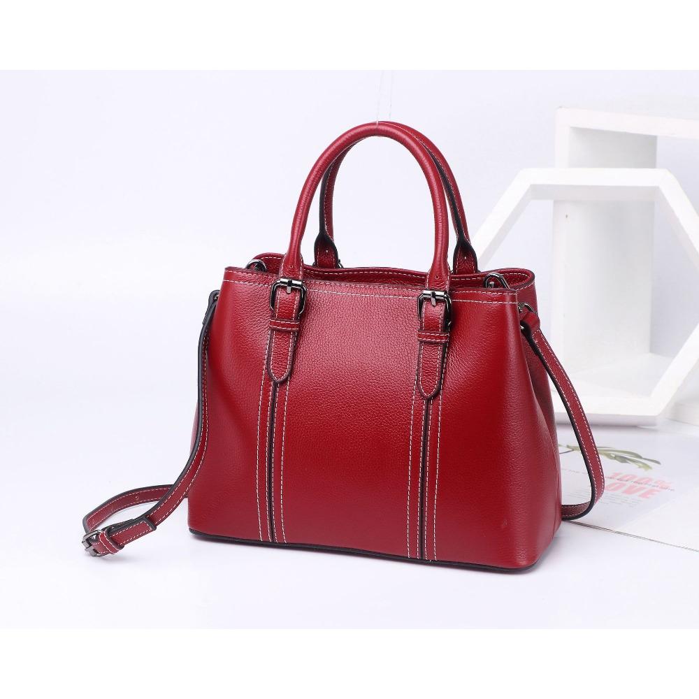 Cowhide Women's Bags, Handbags, One-shoulder Crossbody Women's Large Handbags, Large-capacity Multi-functional Commuter Shopping Bags