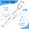 2 PCS Long Teaspoons for Stirring Ice Tea Spoons Stainless Steel Ice Cream Spoons Drink Mixing Spoon Long Silver Coffee Cocktail Mixing Spoon for