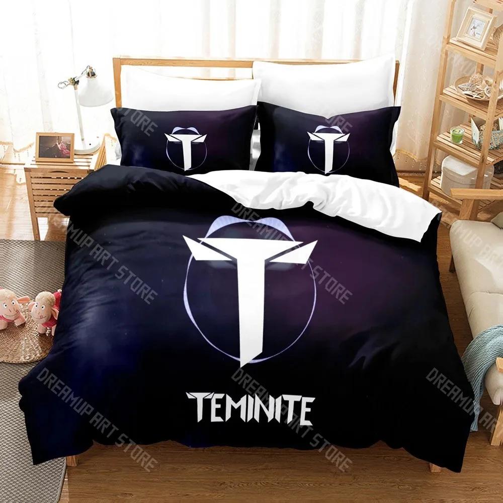 3D Print Teminite Logo Bedding Set Single Twin Full Queen King Size Bed Set Adult Boys Bedroom Duvetcover Sets Teminite