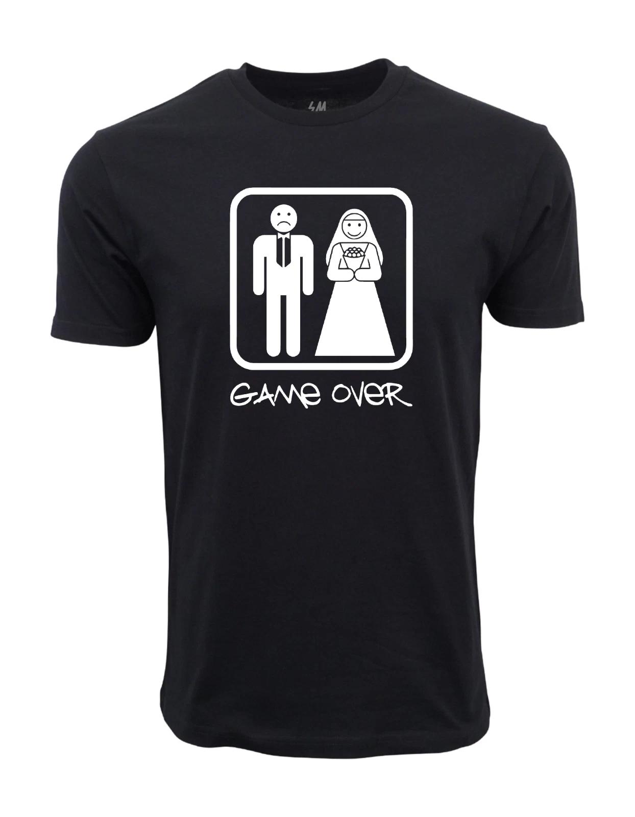 Unisex Adult Casual Graphic Game Over Graphic T shirt T-Shirt XXXXL