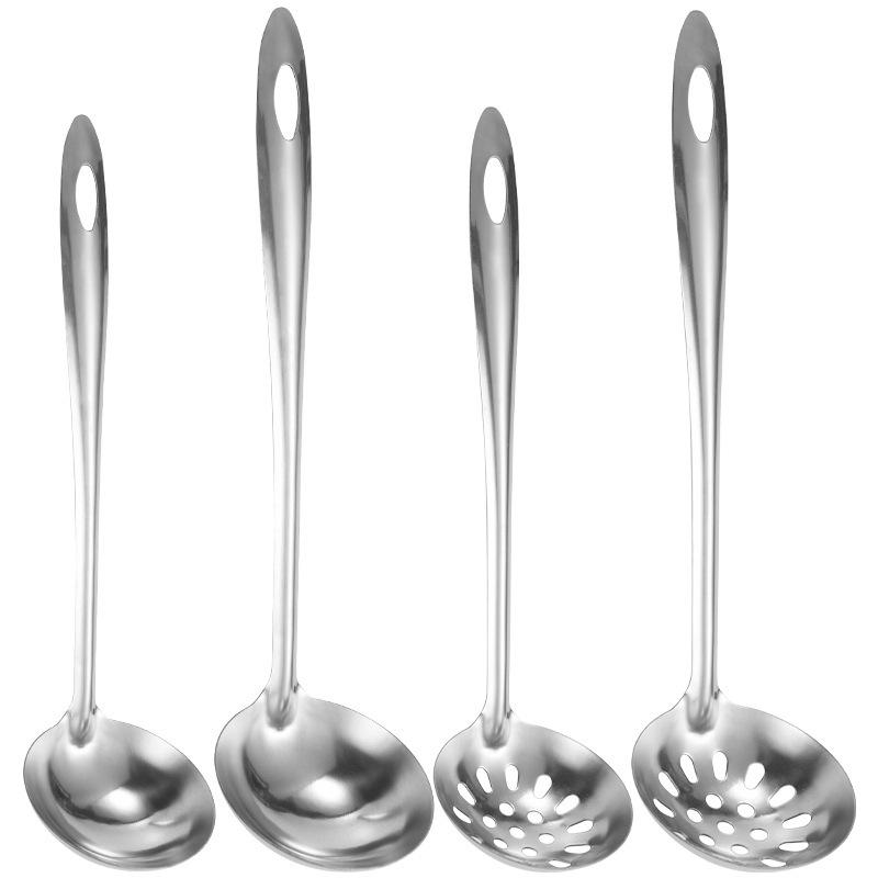 Stainless Steel Long-Handle Soup and Hot Pot Ladle Colander