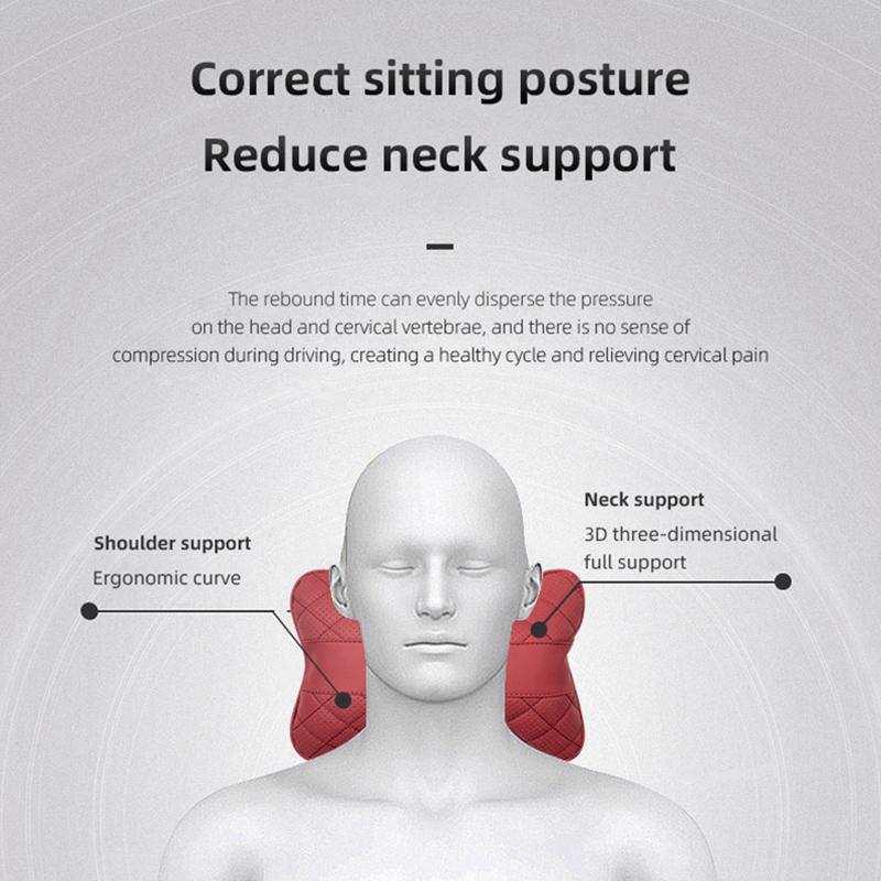 XLM4  1Pcs Leather Car Seat Back Headrest Neck Pillow For Skoda Octavia Superb Rapid Kodiaq Karoq Fabia Kamiq Enyaq Citigo Yeti Scala