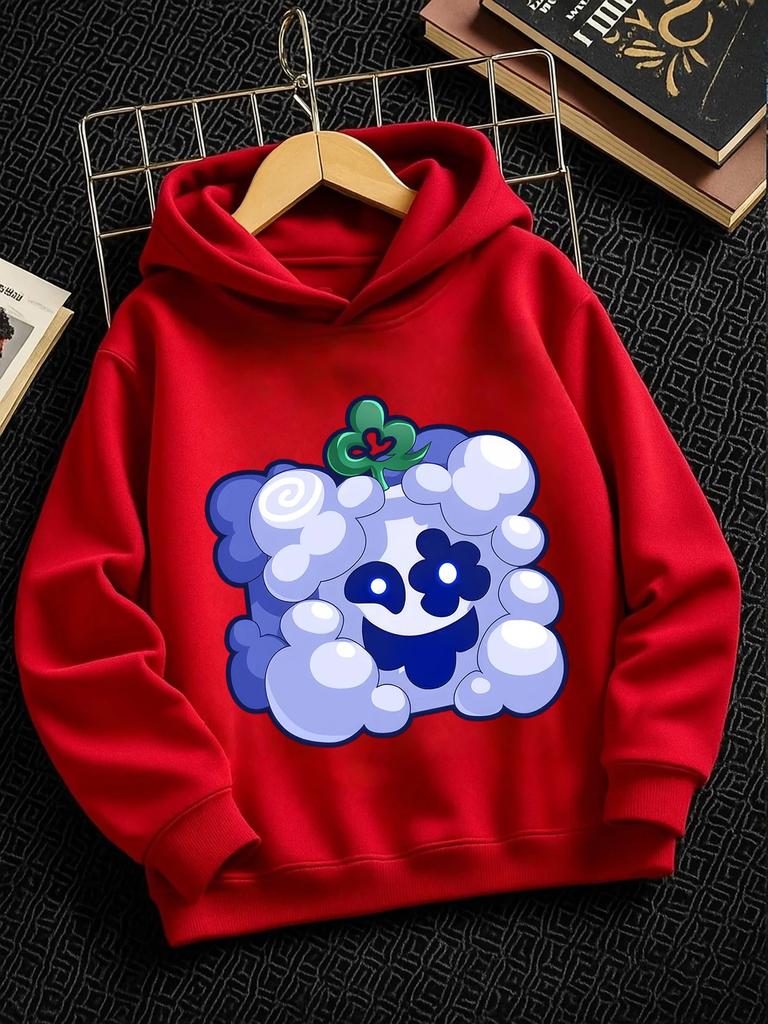 Cute Fruit Box Kids Pullover Hoodie Summer Cute Cartoon Crewneck Age 3-14