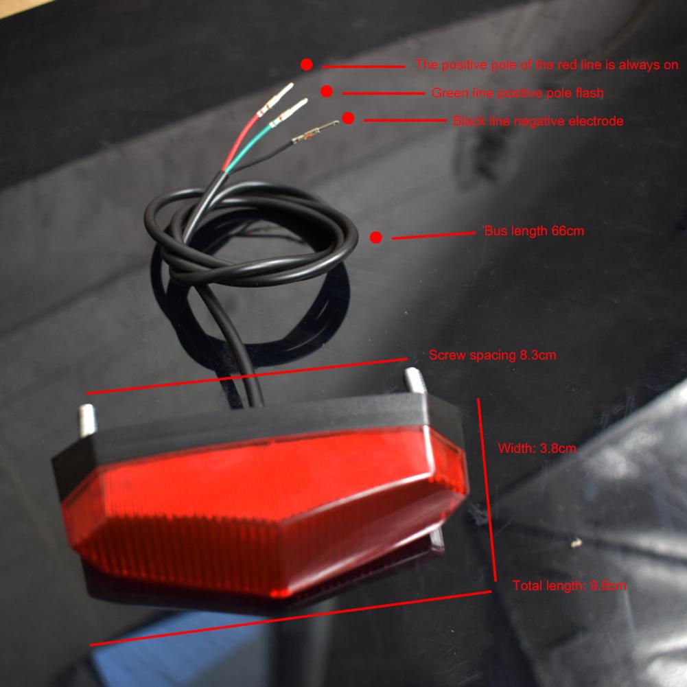 12V-80V Electric Bicycle Rear Lamp LED Safety Warning E-bike Taillights For E-scooter Ebike Warning Taillights Bike Accessories