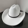 New White Western Cowboy Hat For Men And Women Jazz Cowboy Hat Color Belt Accessories Panama Sombrero Hombre Hat