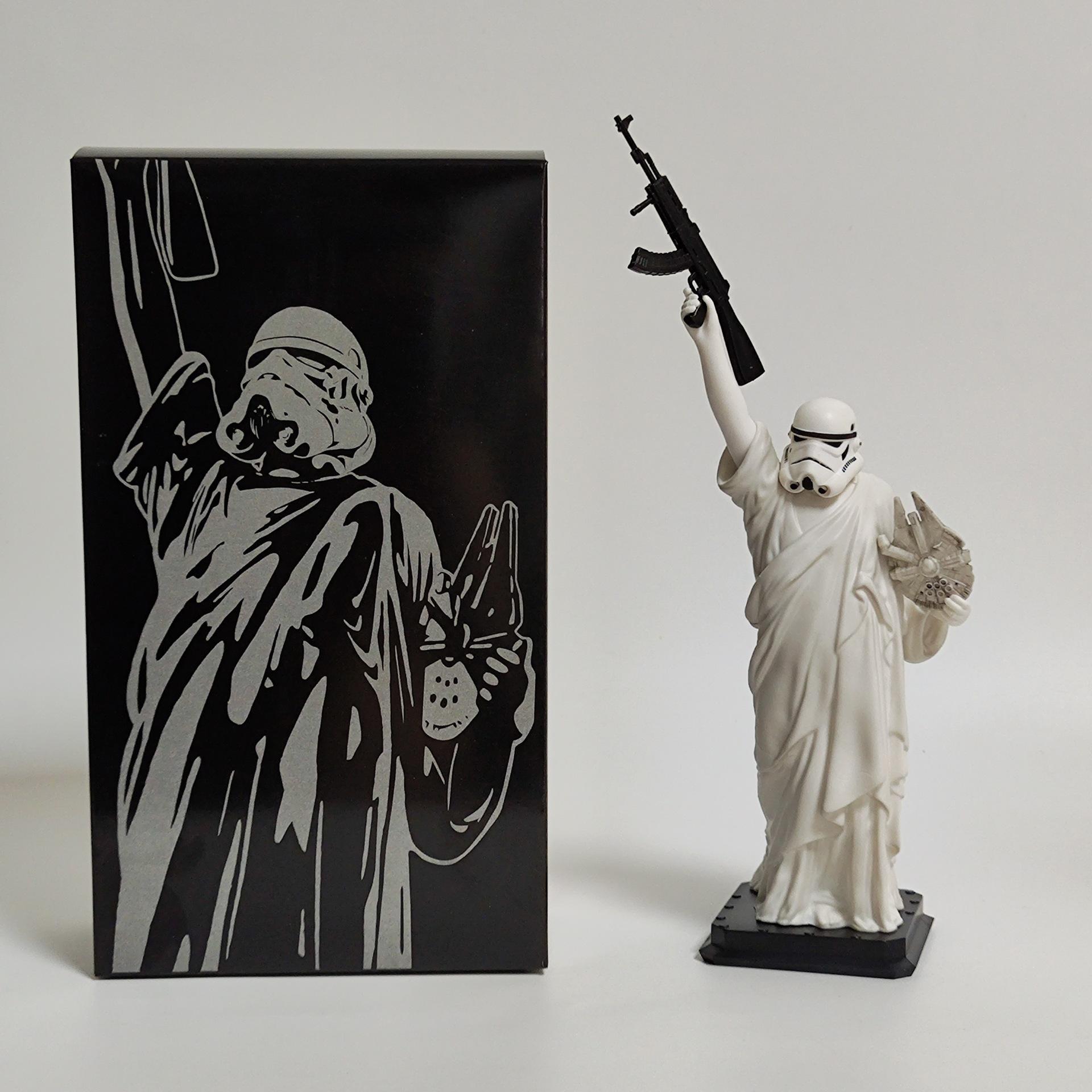 

Star Wars Statue of Liberty Style Figure Set 2pcs Darth Vader Stormtrooper Creative PVC Collectible Model for Fans Christmas Birthday Gift Home Decor 25cm белый