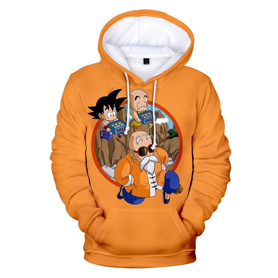 10 Colors Men Women Anime Hoodies New Streetwear Casual DRAGON BALL Z Cartoon Printed Hooded Pullover Sweatshirts