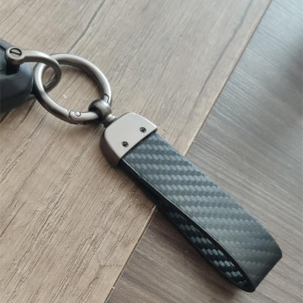 For Mercedes Benz Special Edition A-Class W168 W169 W176 W177 Car KeyChain Carbon Fiber Leather Metal Buckle Keyring Accessories