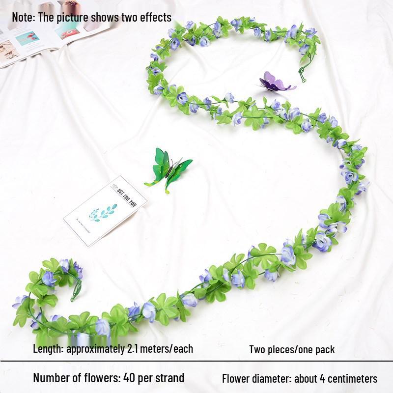 Artificial Rose Vine for Wedding Arches, Staircase Railings, and Ceiling Decor