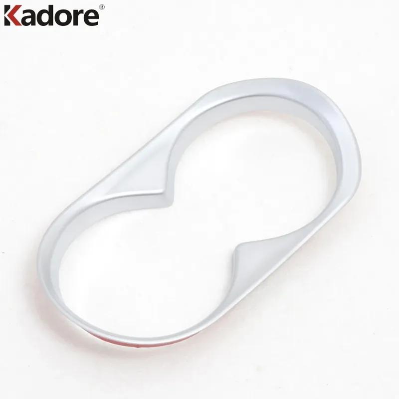Car Front Console Water Cup Drink Holder Frame Cover Trim For Mazda CX-5 CX5 2012 2013 2014 2015 Matte Interior Accessories