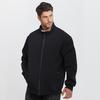 Debenzer Men's Plus Size Casual Knit Stand-Collar Jacket