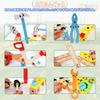 Jecimco Wooden Carpenter Educational Toy for DIY Assembly Toy Set for Boys and Pretend Carpenter Pretend Play Toy, 2-in-1 Kids, Girls, Tools, Play,