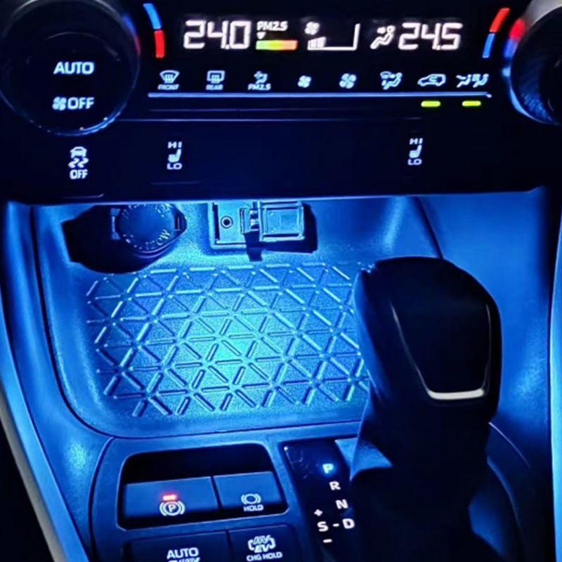 Ice Blue Atmosphere Light Water Cup Storage Box Lamp Fit for Toyota RAV4 XA50 2024