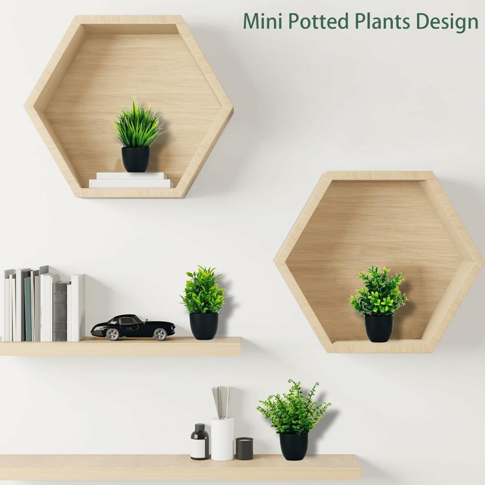 4PCS Artificial Plants Small Faux Plants Green Bathroom Accessories for Bathroom Home Office Table Decor Indoor