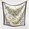 Spring and Summer Korean Edition Fashion Small Square Scarf Silk Scarf Women's Versatile Decorative Headscarf Small Scarf Lemon Printed Scarf Headband