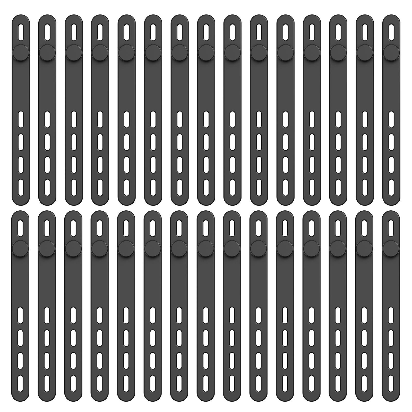 

30/60Pcs Silicone Cable Ties Adjustable Cable Straps Cord Organizer Reusable Cable Management Organizer for Bundling and Fasten