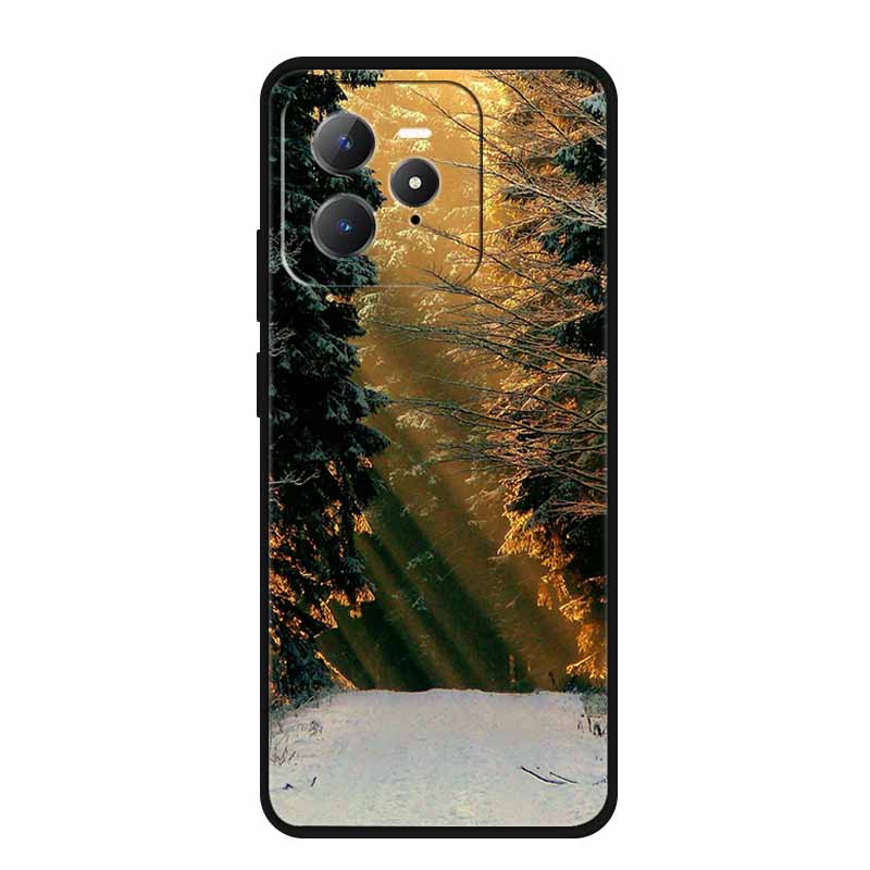 For Realme GT 7 Pro 5G Case Original Soft Silicone TPU Phone Cases Back Cover For Realme GT7 Pro Scenery Shockproof Bumper Etui