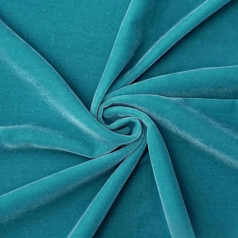 Einfarbiges Hochwertiges Seidenvelours-Stoff für DIY Nähen Kleid Cheongsam Oberteil Rock Weitbeinige Hosen Bekleidungsstoff