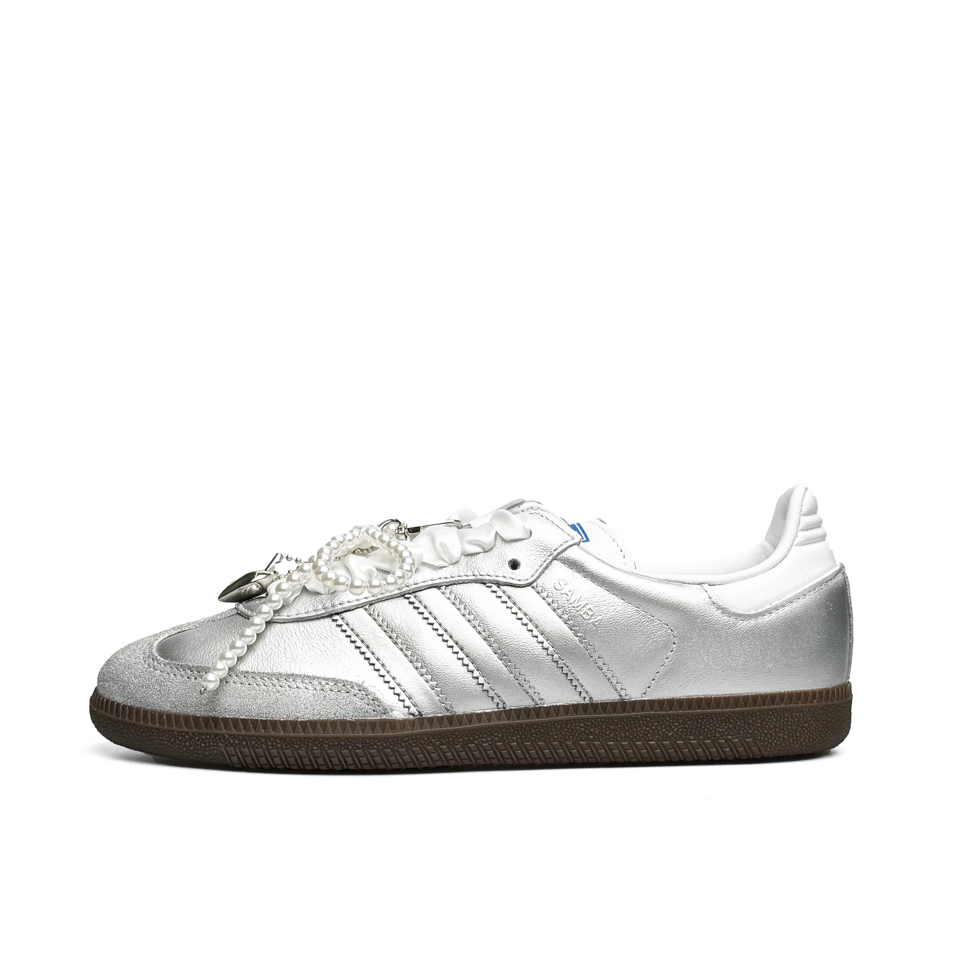 

Adidas Originals SAMBA OG Moonlight Ballet Large Pearl Lightweight Breathable Low top Skateboard Shoes Unisex Silver B75806(Team920-) 40