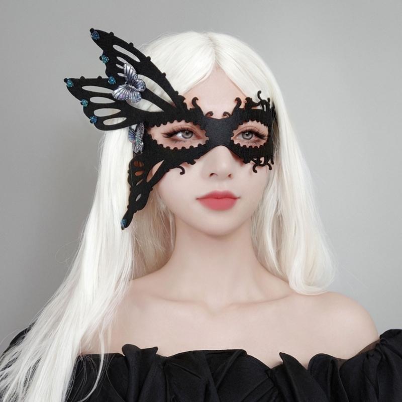 Maska na maškarní ples Maska motýla pro ženy Halloweenská maska, Halloweenská Cosplay maska na oči Maškarní polomaska Maska motýla