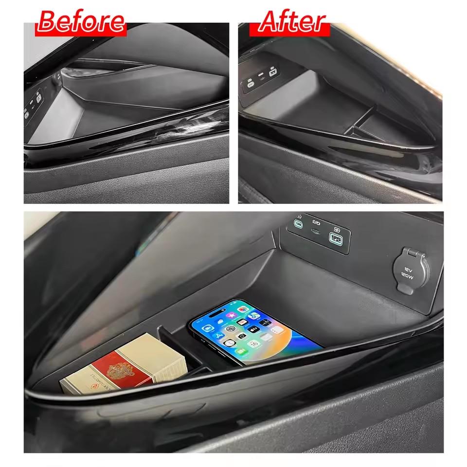 Für BYD Song Plus 2025-2025 Mittelkonsole Unteres Ablagefach Autoablage TPE Organizer Autoinnenausstattung
