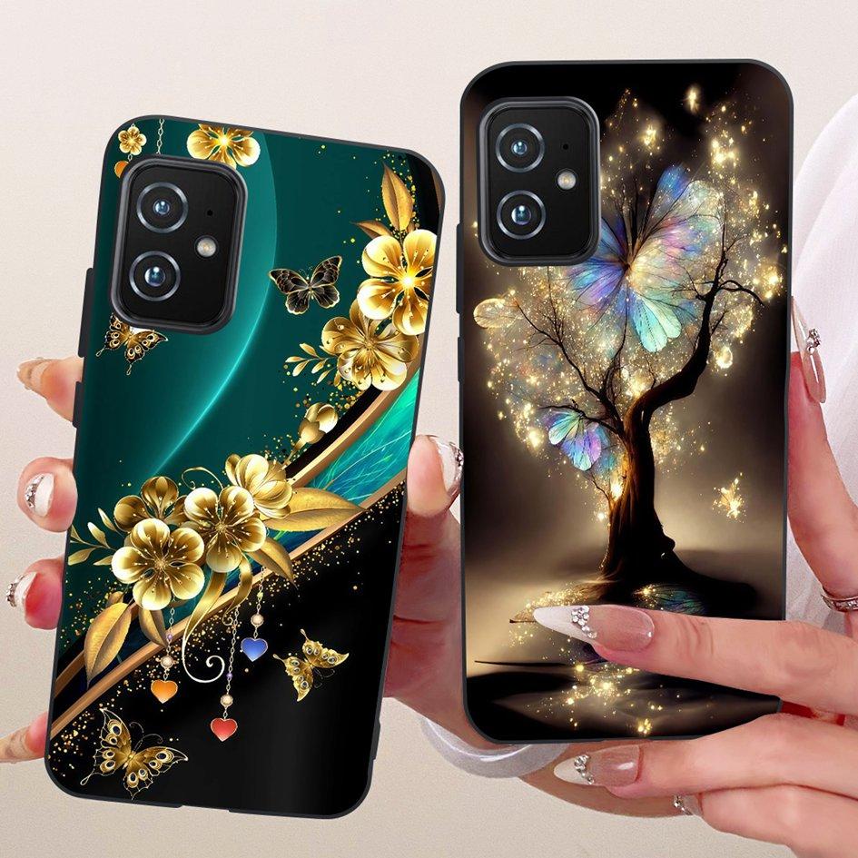 For Asus Zenfone 8 ZS590KS Phone Case Popular Butterfly Soft Black Silicone Cover for Asus Zenfone 8z Case Zenfone8 I006D Bumper